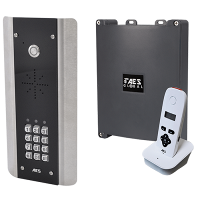 AES 603-ABK DECT 1 Call Button Wireless Intercom Kit with Keypad